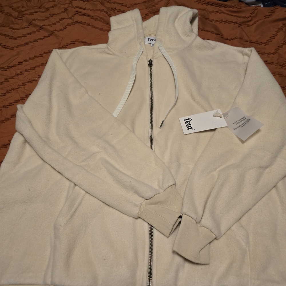 Feat Cream Zip-Up Men's Sweater